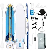 etevila Paddle Gonflable Adulte, Planche de Stand Up Paddle Gonflable, Sup Paddle Board Gon...