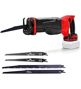 etevila Scie récipro sans fil pour batterie Milwaukee M18 18 V, scie sabre professionnelle avec 4 lames de scie, 3...
