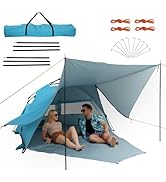 etevila Tente Familiale de Camping Pop-Up avec Grand Auvent Anti-UV, 2-3 Places, Protection UPF...