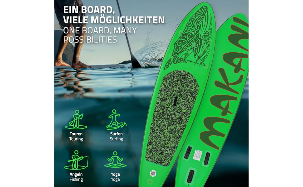 etevila planche de stand up vert paddling makani 320x80x15 cm SUP gonflable paddle board de surf