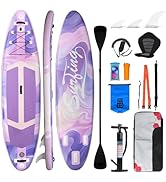 etevila Paddle Gonflable Adulte 320/335cm, Planche de Stand up Paddle Gonflable 2 Personnes, Si...