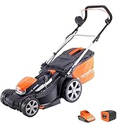 etevila Tondeuse à Gazon Rotative Sans Fil 37cm, avec Batterie Lithium-Ion 40V et Chargeur Rap...