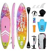 etevila Paddle Gonflable Adulte 320/335cm, Planche de Stand up Paddle Gonflable 2 Personnes, Si...