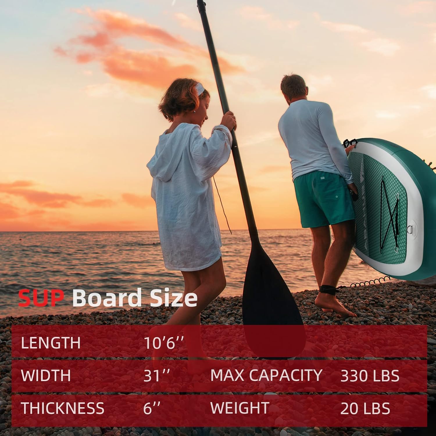 Abahub Paddle Gonflable Adulte avec Siege Stand Up Paddle Planche de Sup Ensemble de Planche de Stand Up Paddle, Bleu/Vert/Orange avec Pagaie Aluminium Réglable, Siège Kayak 320cmx 78/84cmx 15cm