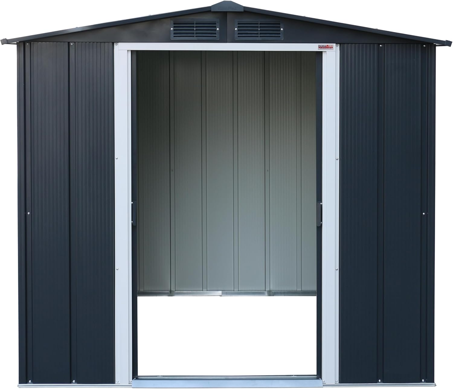 Duramax ECO 6 x 6 (3.33 m²) abri de jardin en métal, galvanisé à chaud, Abri de stockage d'outils, structure de toit renforcée, abri sans entretien, anthracite