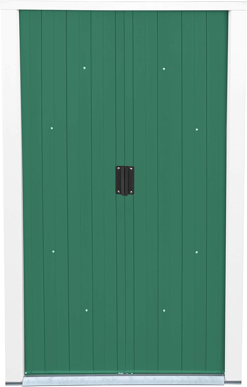 Duramax ECO 6 x 4 (2.17 m²) abri de jardin en métal à toit pentu, Abri de jardin en métal galvanisé à chaud, Abri de stockage d'outils, structure de toit renforcée, vert