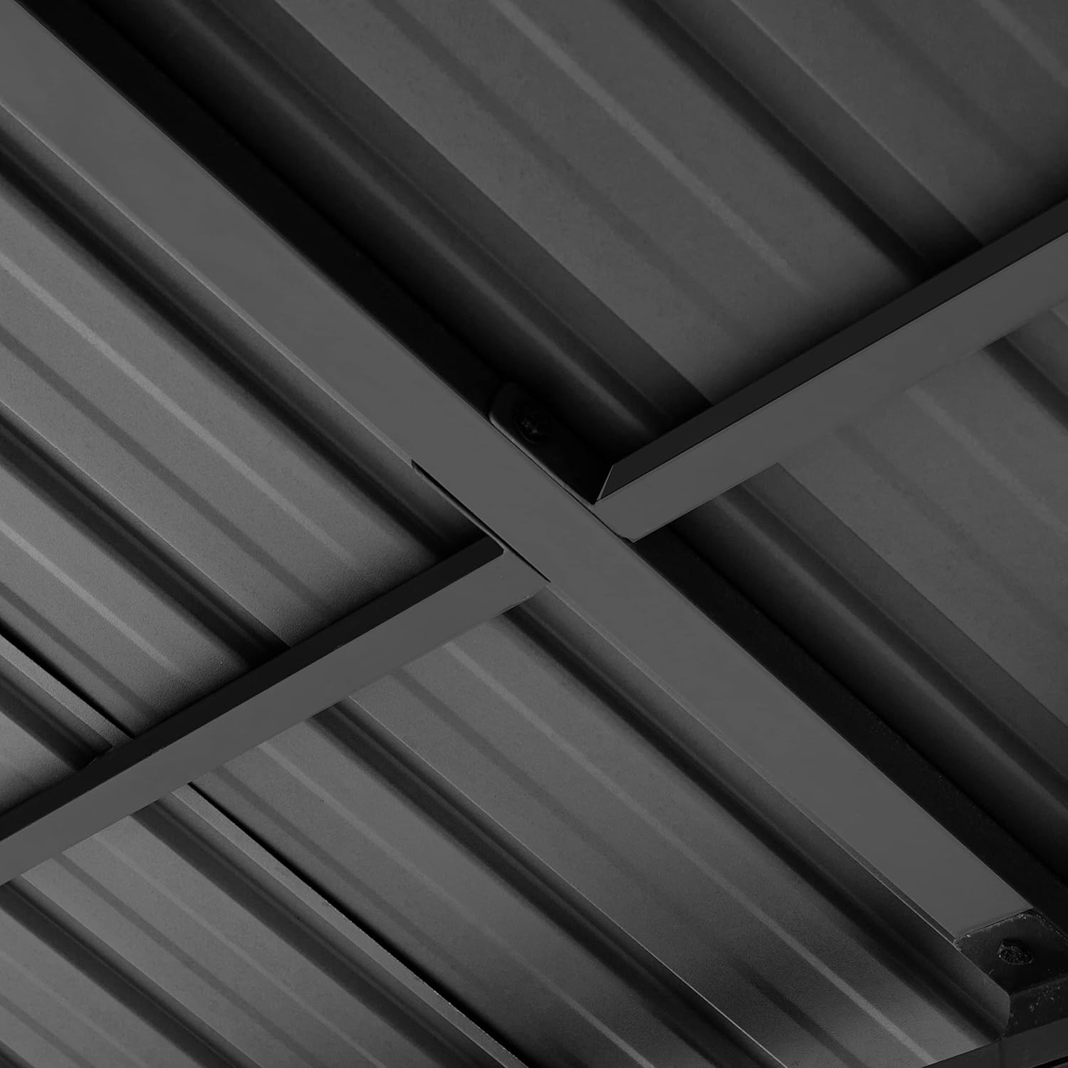 TOOLPORT - tonnelle (série acier) - 3x3m - toit acier, sans parois, profilé 90x90 mm