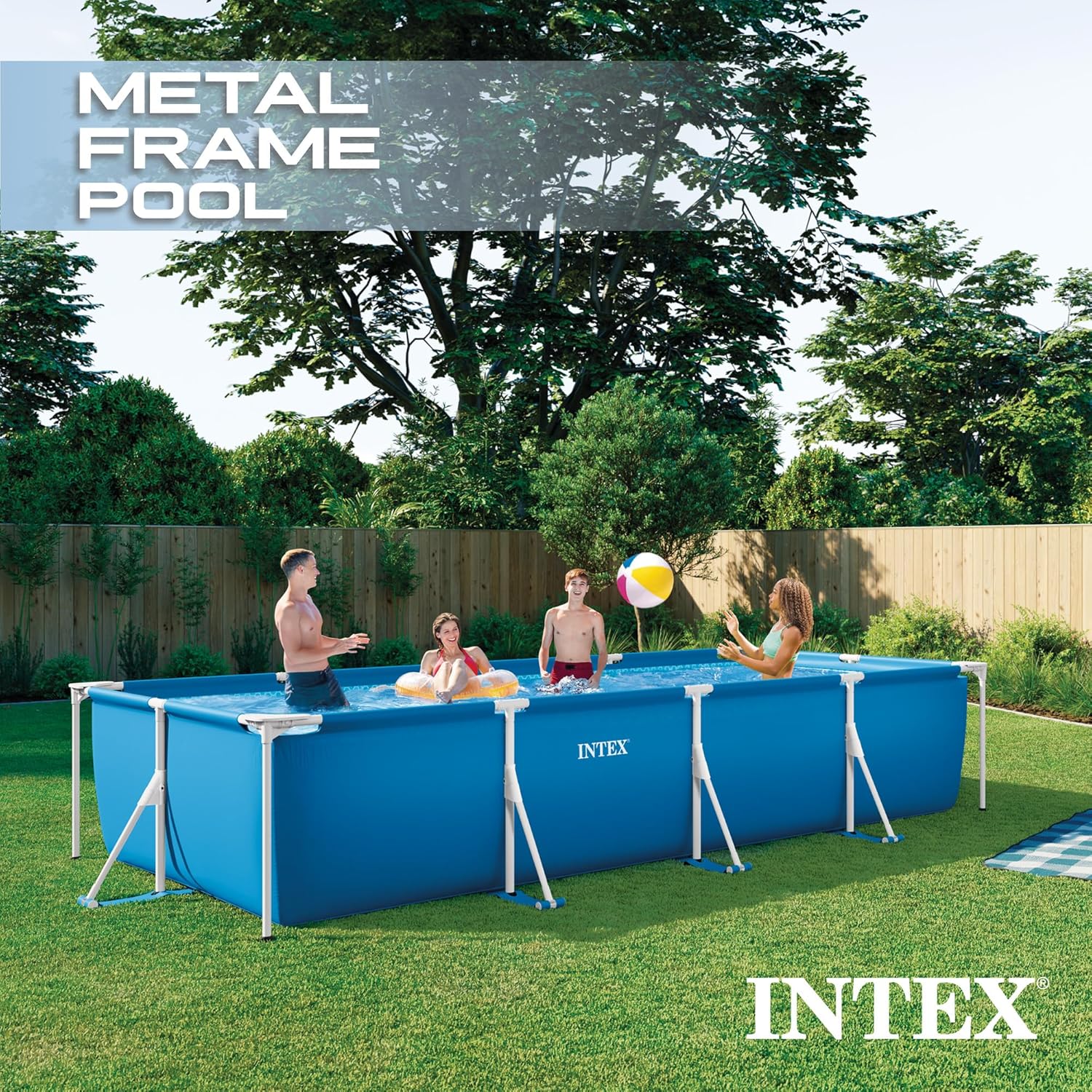 Intex - piscine Metal Frame Junior - 4,50x2,20x0,84 m - tubulaire