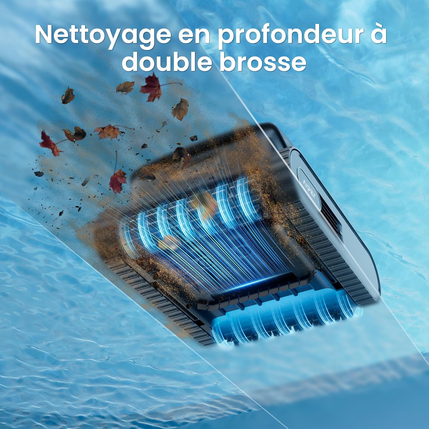 AIPER - Scuba V3 - 200 m² - Robot piscine IA, sans fil, filtre 3μm, fond et parois V3