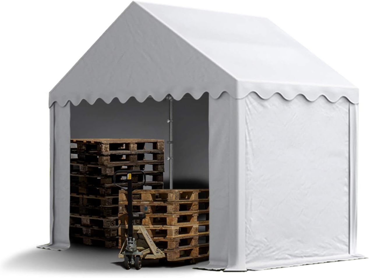 TOOLPORT - Tente de stockage PVC 3x2m, bâche imperméable blanche, 700N