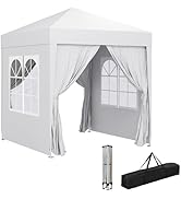 Outsunny Tonnelle de Jardin extérieure 2 x 2 m, tonnelle Pliante Pop-up, réglable en Hauteur, Pro...