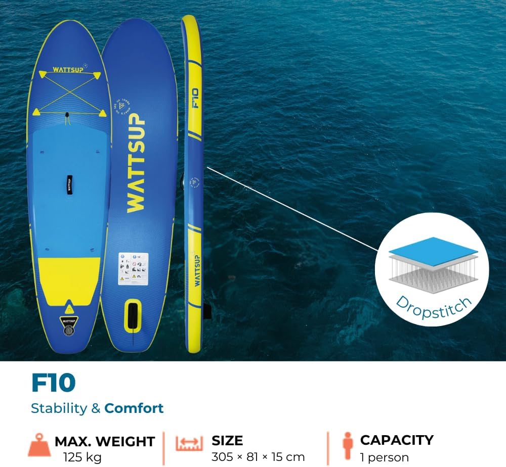 Wattsup - First gamme SUP gonflable - Dropstitch - Pack complet