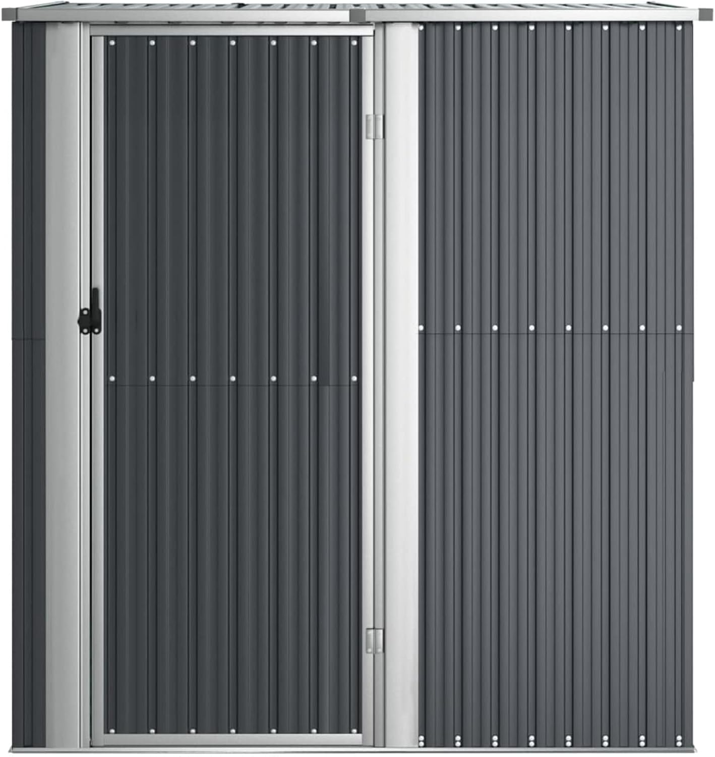Homgoday Abri de jardin en acier galvanisé anthracite 180,5 x 97 x 209,5 cm