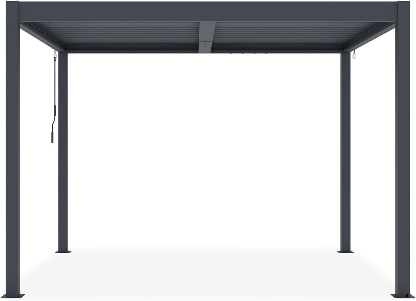 CAZEBOO - Piana série - 3x2,5 m - aluminium gris, lames orientables - PIANA