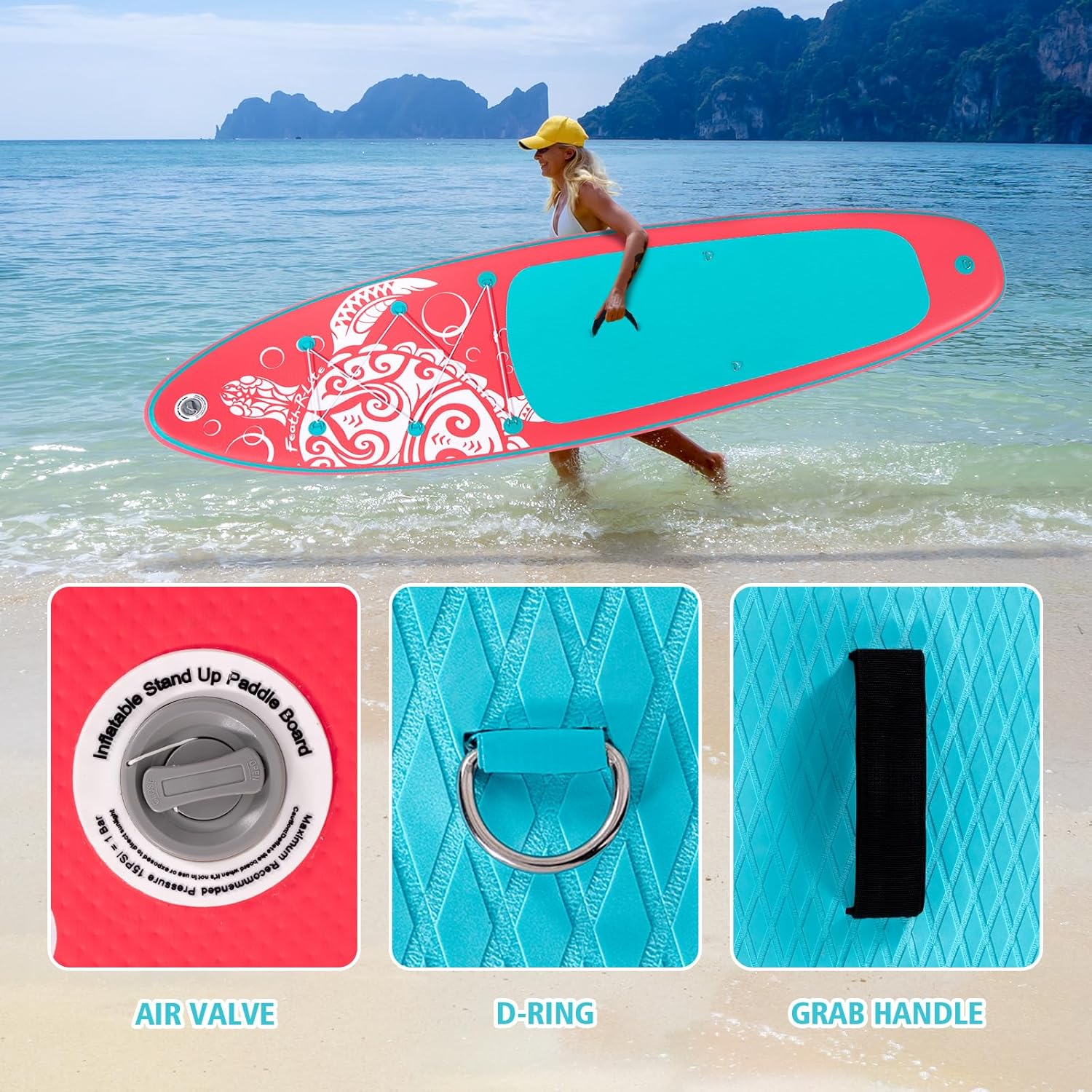 FEATH-R-LITE - Stand Up Paddle gonflable adulte - 2 configs accessoires