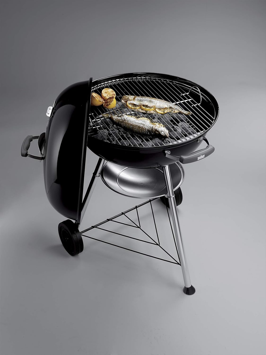 Weber - Compact Kettle - 57 cm - barbecue charbon, acier émaillé, récupérateur cendres