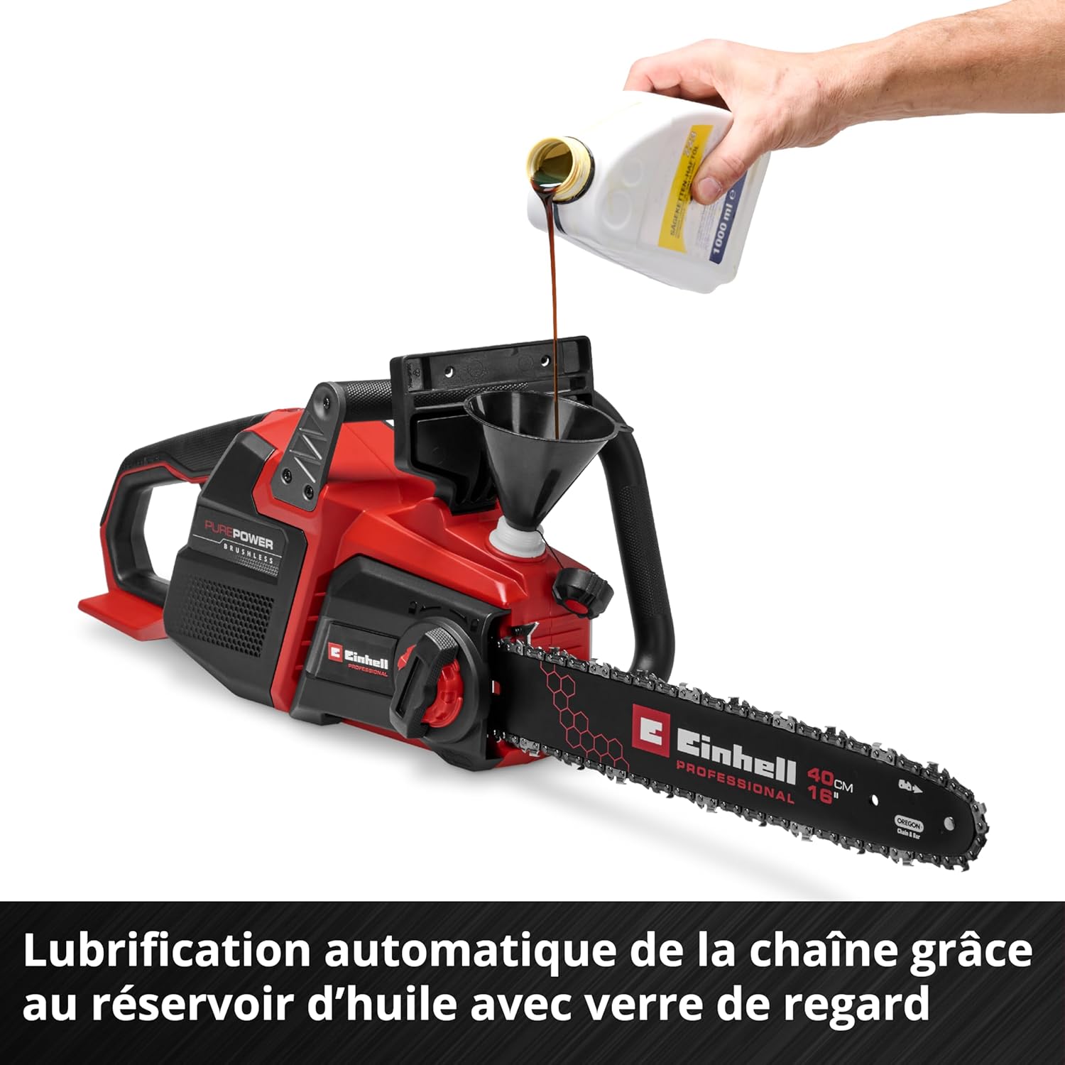 Einhell - tronçonneuse sans fil Professional - 38cm - moteur brushless, 19m/s, lubrification auto, GP-LC 36/40 Li BL-Sol