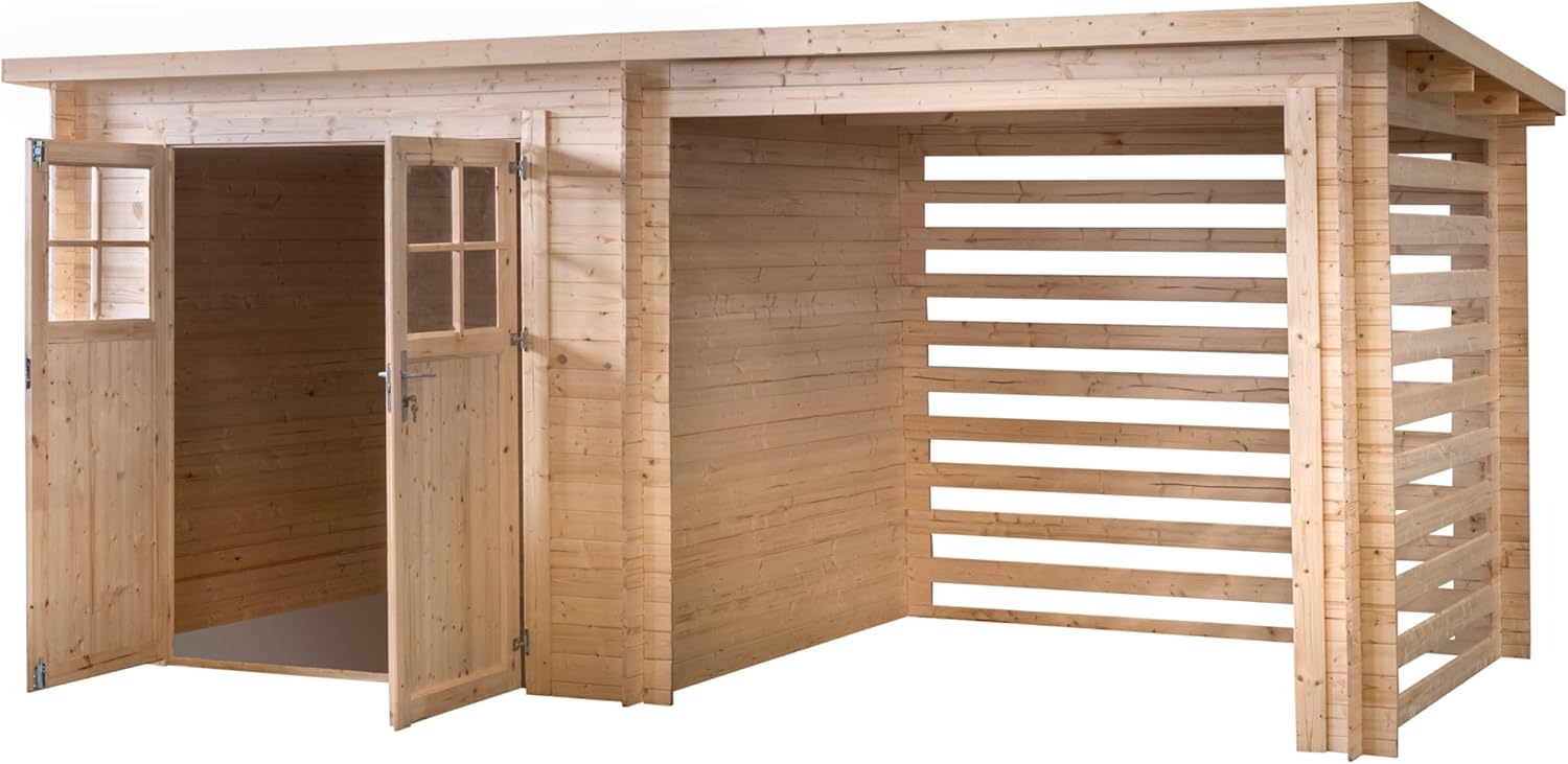 Abri de jardin - double espace - 10.5m², 479x220cm, 19mm INT046