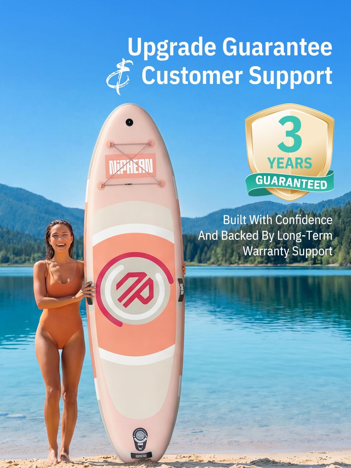 Niphean - Paddle gonflable adulte ultraléger avec siège - stabilité +30%, surface antidérapante