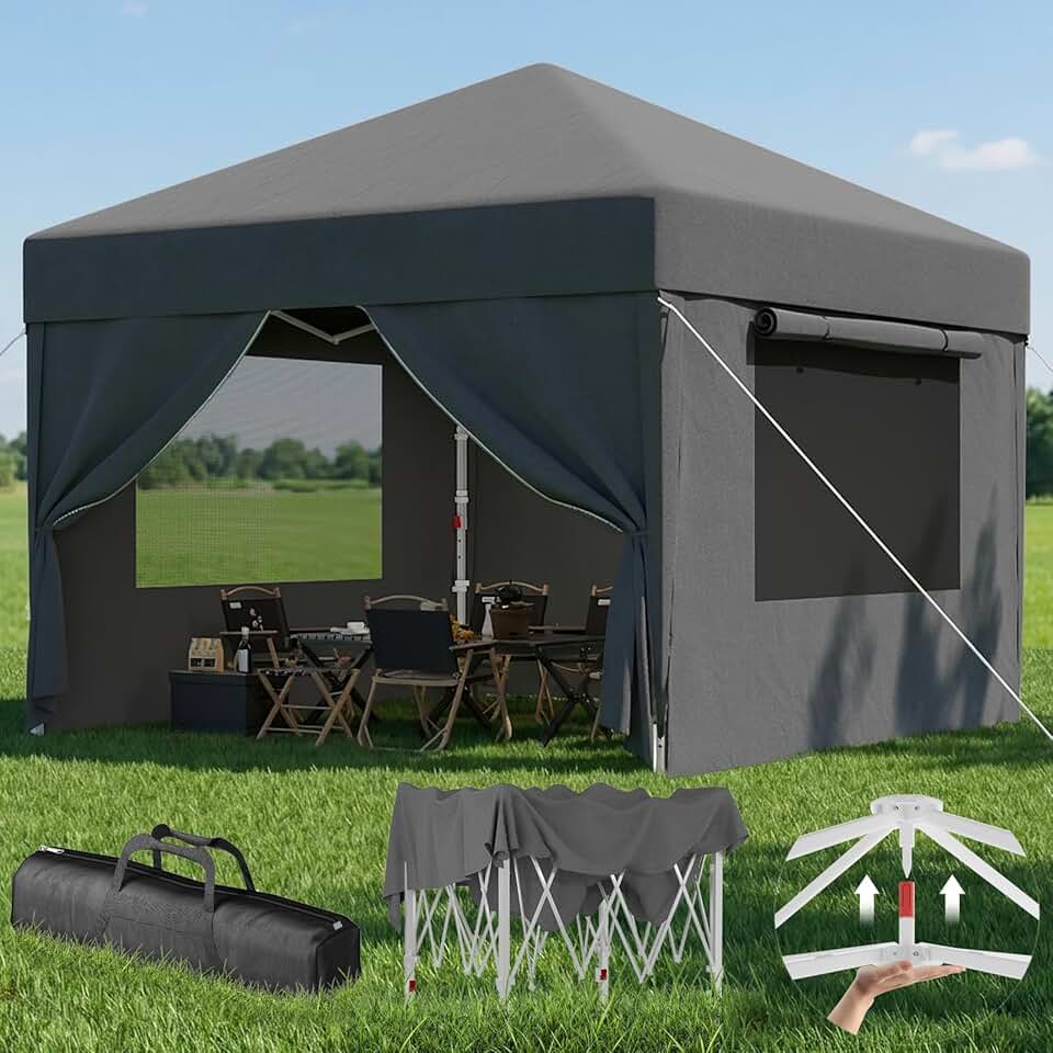 Devoko - tonnelle pliante 3x3m - imperméable, moustiquaire, UV50+