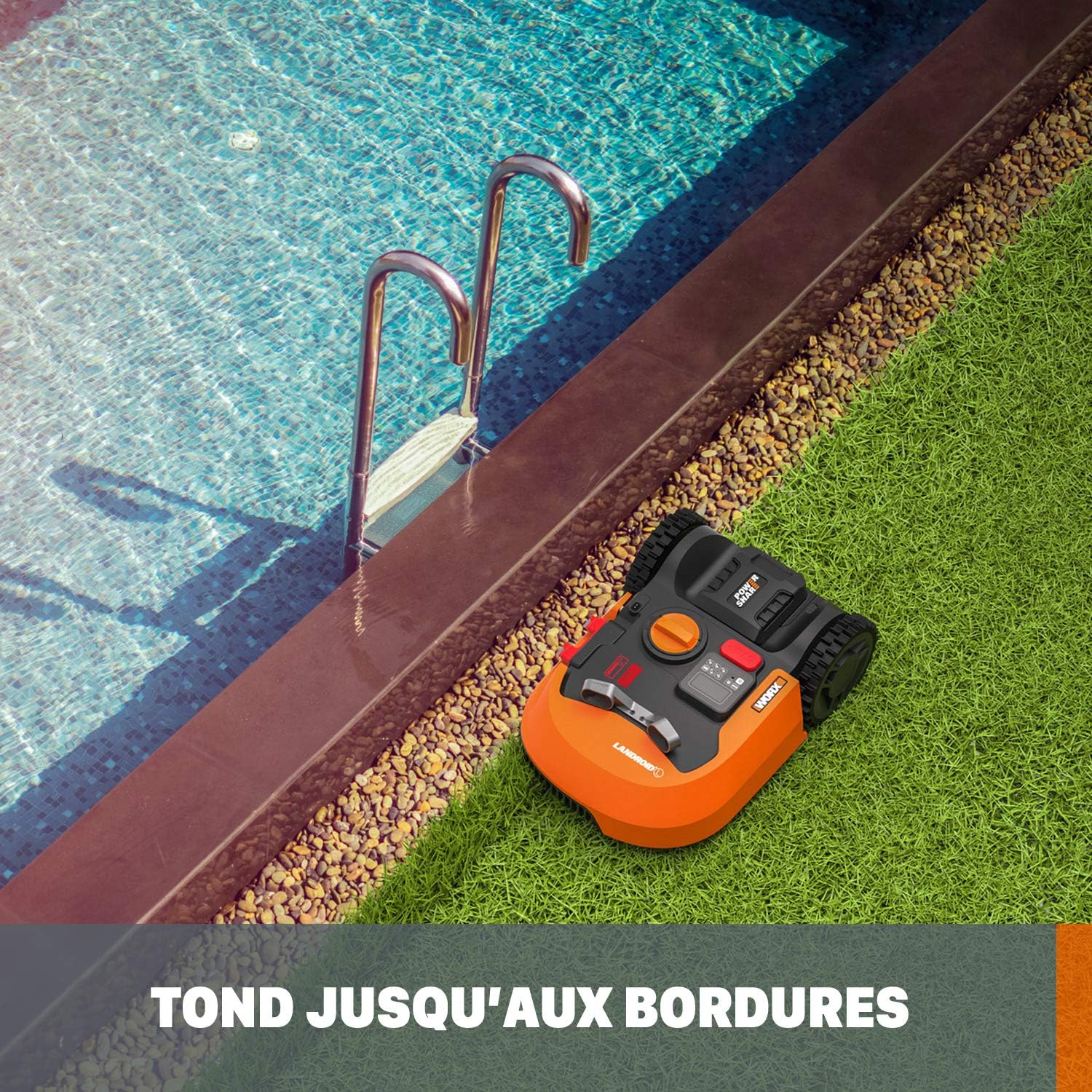 WORX - Landroid 1500 m² - Robot tondeuse connecté, autonome, application - WR153E