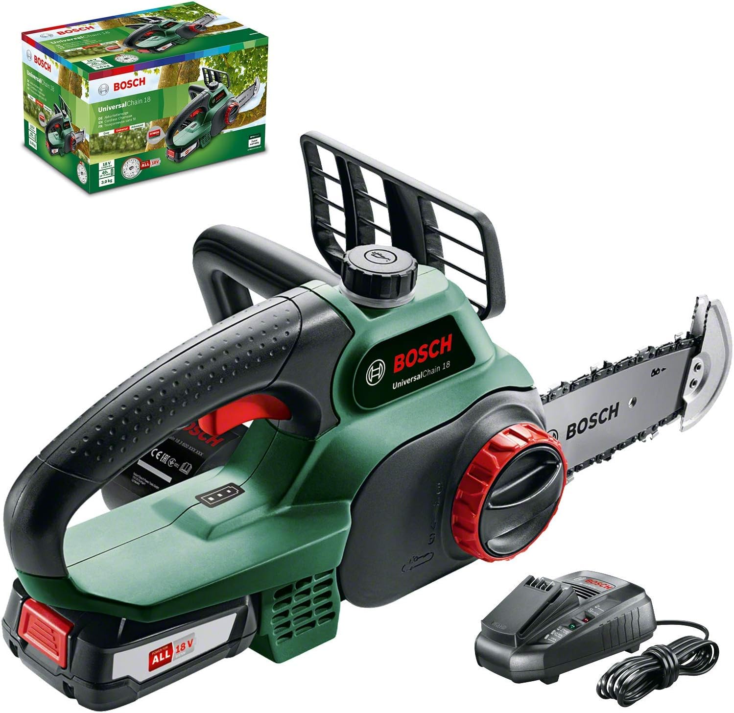 Bosch - UniversalChain série 18V - 200mm - tronçonneuse sans-fil, batterie 2,5Ah