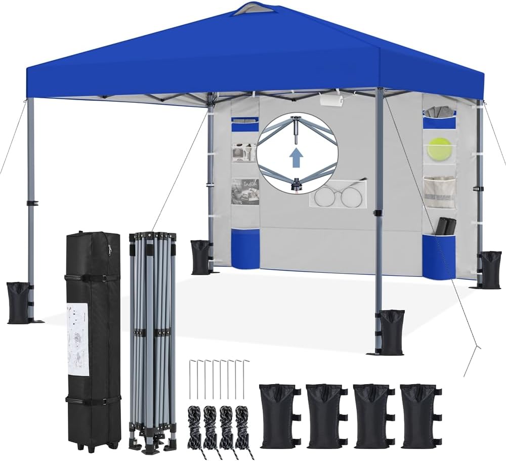 Yaheetech - tonnelle pliante jardin, hauteur réglable, anti-UV, imperméable