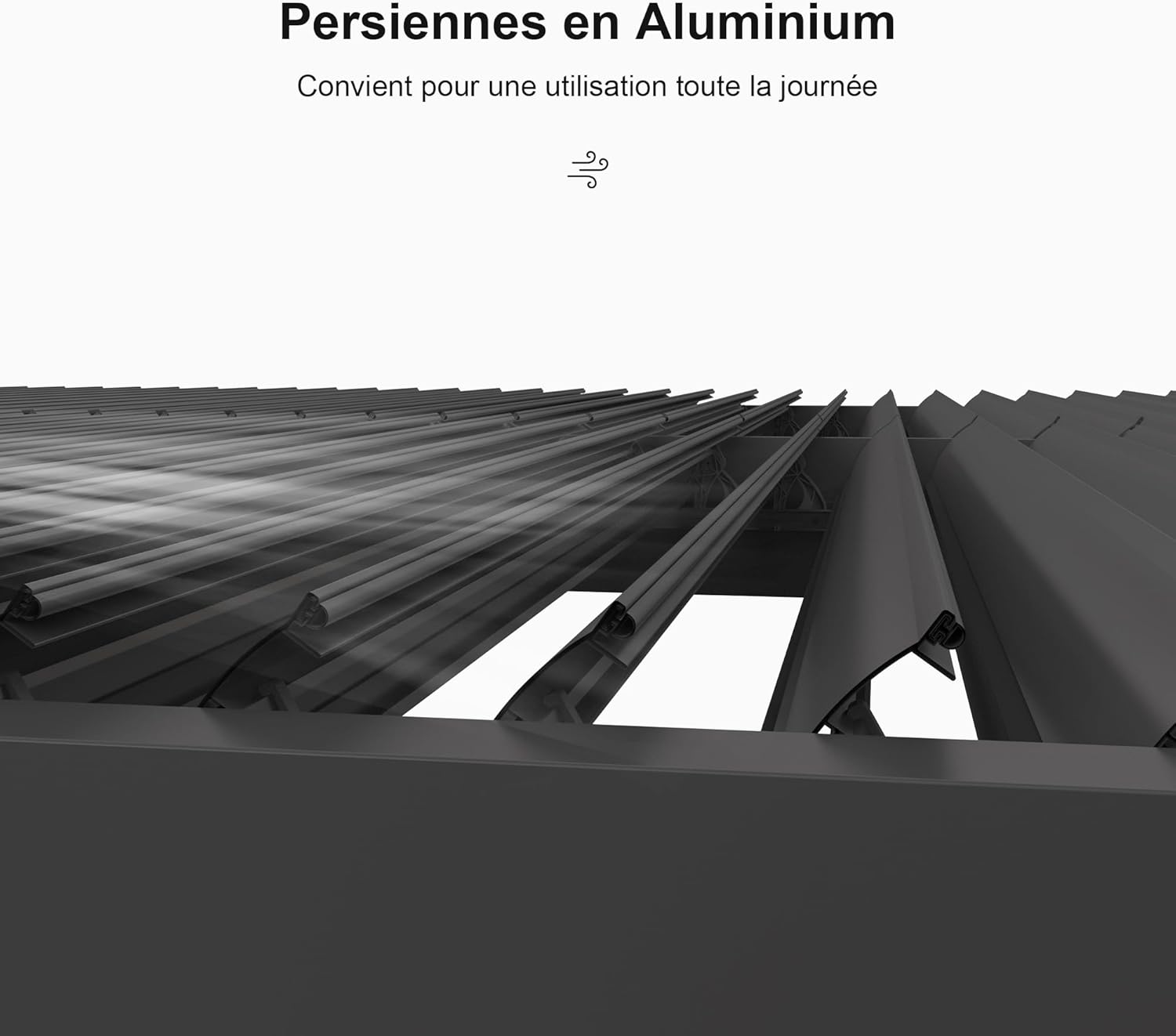 PURPLE LEAF - Pergola bioclimatique - 6x3,68m - aluminium lames orientables