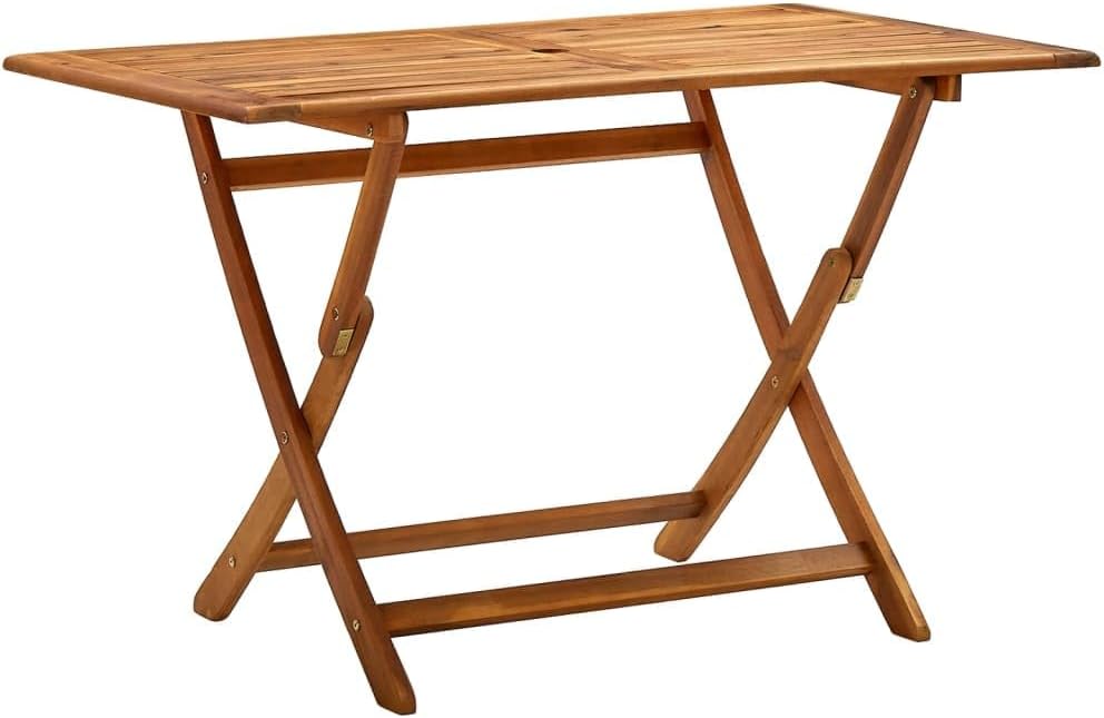 vidaXL - Table pliante extérieure - 120x70x75 cm - acacia massif