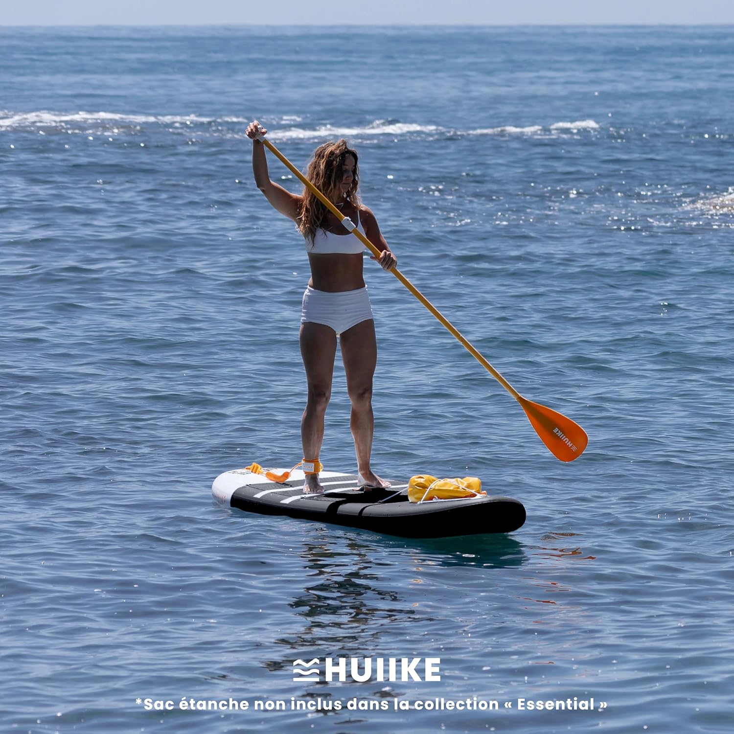 HUIIKE Paddle Gonflable Adulte avec Accessoires Inclus, Pagaie, Ailerons, Pompe. Planche de Stand Up Paddle Grande Stabilité et Résistance. 305 x 84 x 15 cm, Jusqu'à 130 kg