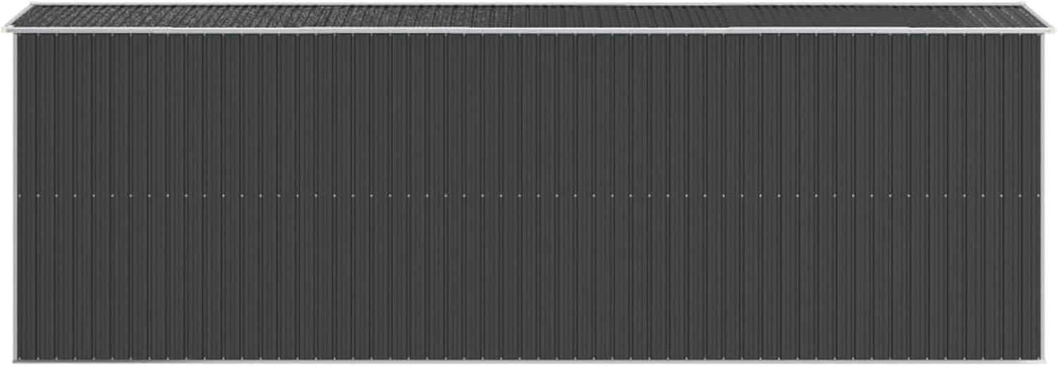 Gecheer Abri de jardin en métal pour extérieur, acier galvanisé, anthracite, 192 x 606 x 223 cm
