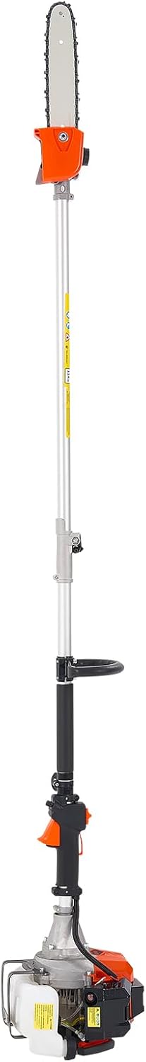 VEVOR - élagueuse thermique sur perche 43cc - 2,08-3,58m - sans fil, guide 25,4cm, réservoir 850ml