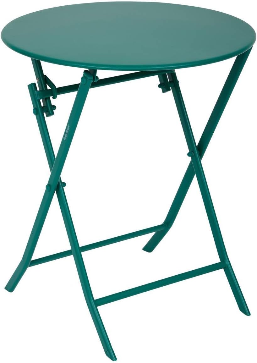 Hespéride - Greensboro - Ø60cm - Table ronde pliante acier vert opale