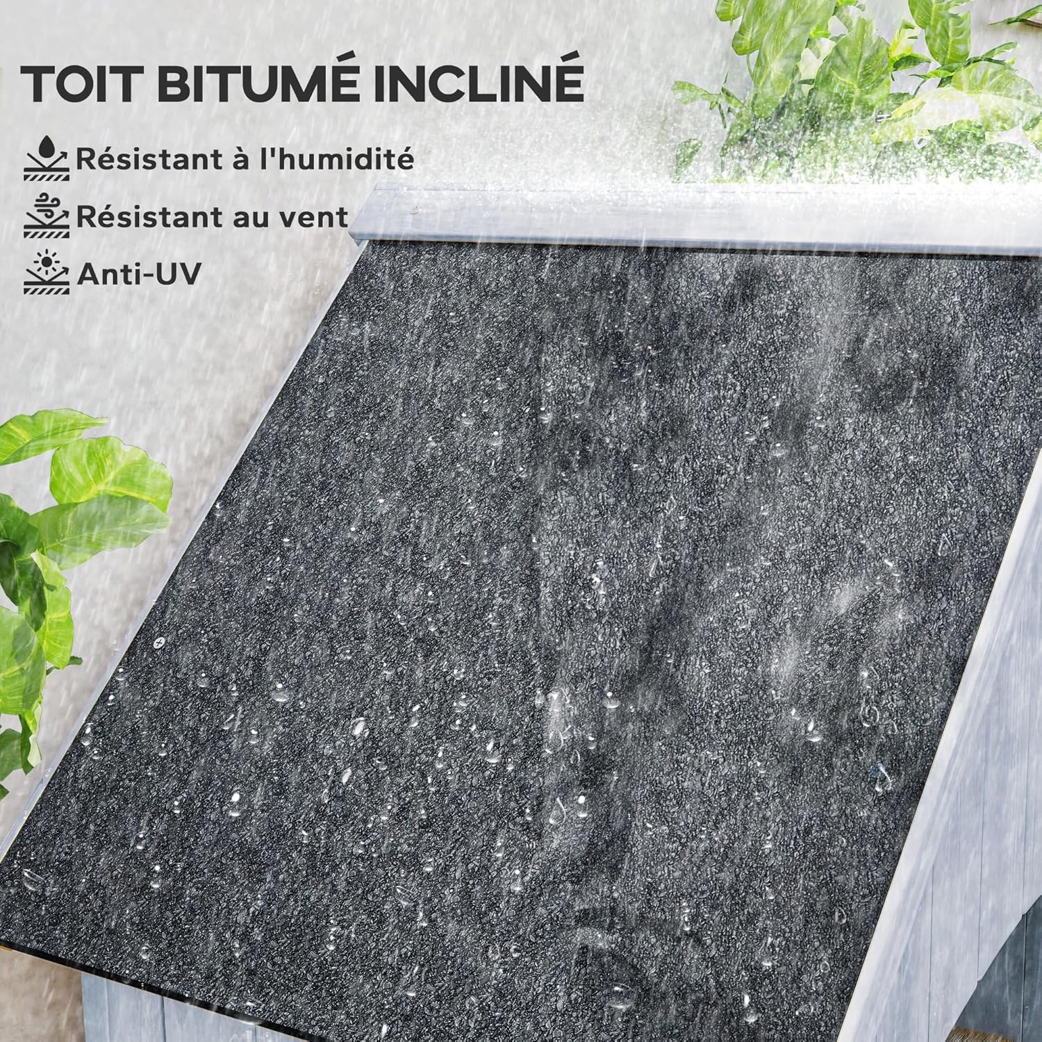 Outsunny Abri de Jardin en Bois cabane de Jardin Exterieur Armoire de Jardin avec Toit bitumé 3 étagères Porte avec loquet Rangement et Stockage extérieurs pour terrasse 77,5 x 54,2 x 179,5 cm Blanc