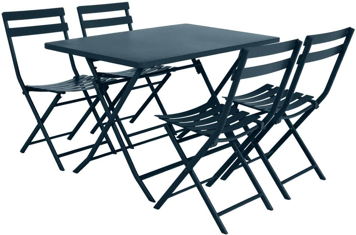 Hespéride - Greensboro - table de jardin pliante 4 places acier époxy antirouille
