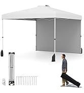 RELAX4LIFE Tonnelle Pliante 3x3 Imperméable avec Paroi, Barnum Pliant 3x3 Facile à Monter, Cadre ...