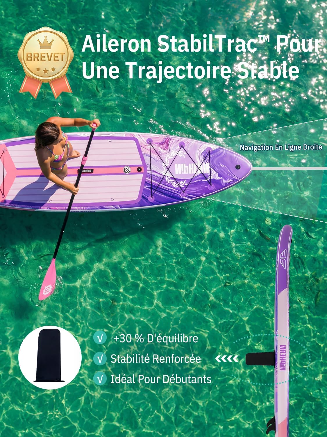 Niphean - Extra Large Paddle - 2+1 personnes - gonflable, housse étanche