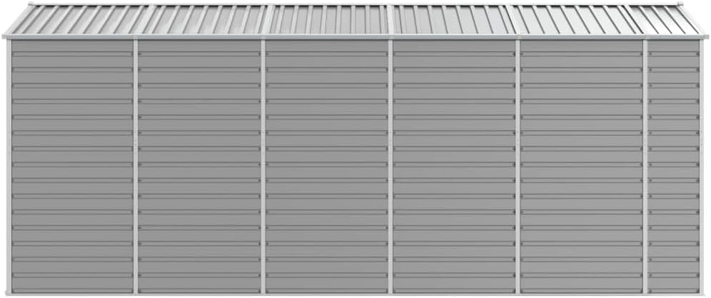 vidaXL Abri de Jardin Gris Clair 191 x 470 x 198 cm en Acier galvanisé