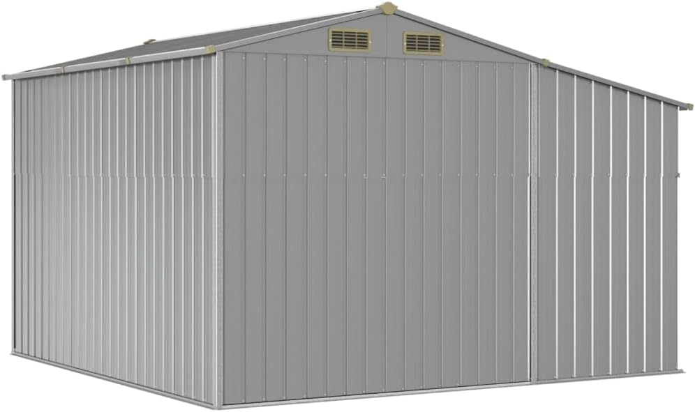 vidaXL Abri de Jardin Gris 277x279x179 cm Acier galvanisé