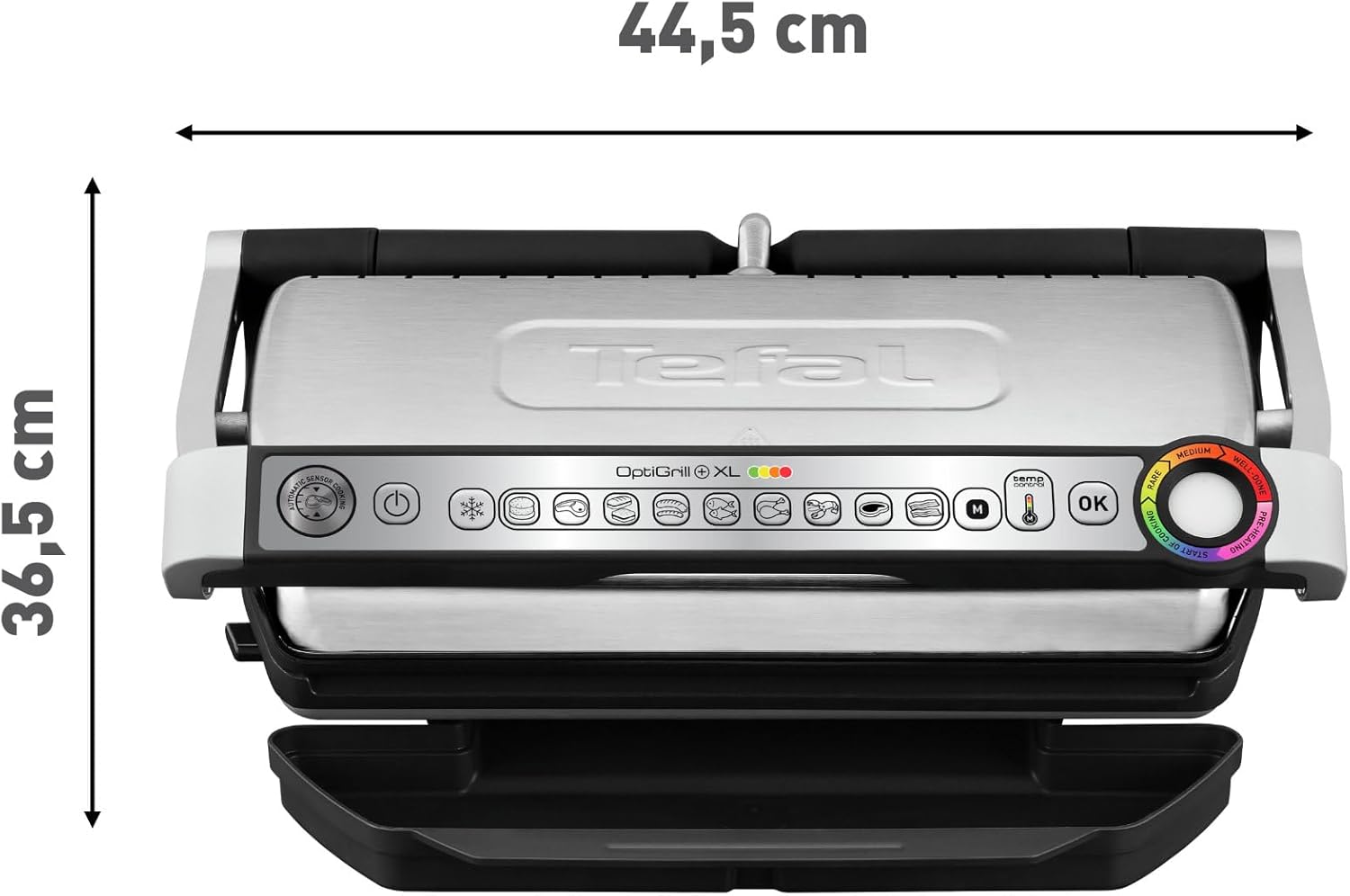 Tefal - Optigrill+ XL série - XL pour 8 personnes, grill intelligent - GC722D16