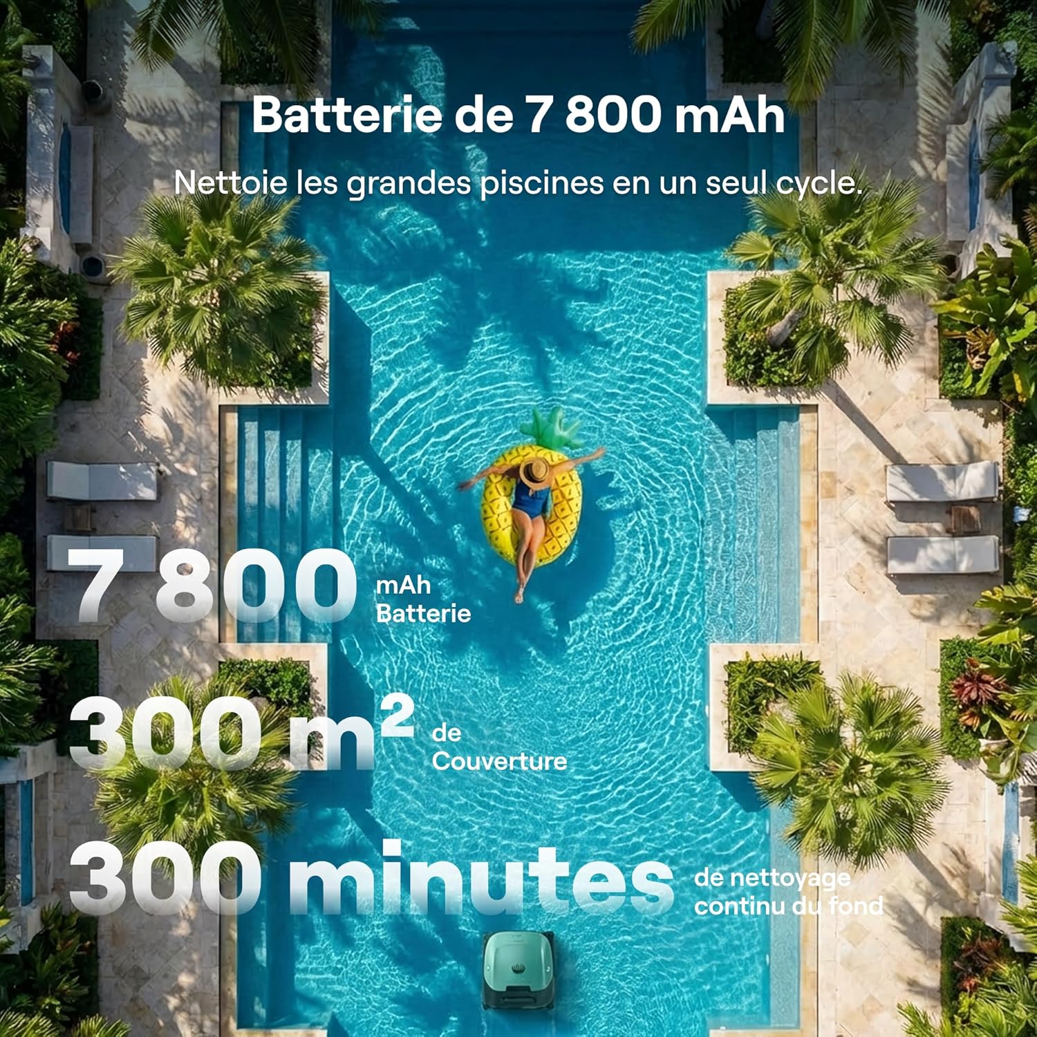 Beatbot - Sora 10 - robot piscine sans fil, 25700 LPH, filtre 5L