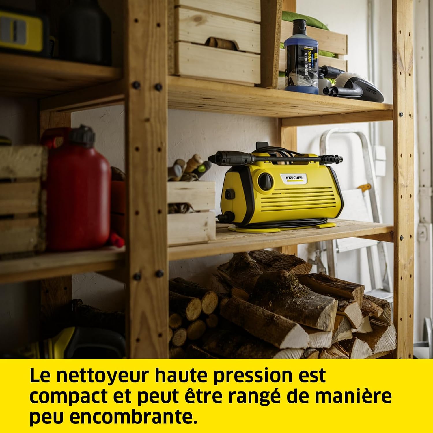 Kärcher Nettoyeur Haute Pression K 3 Horizontal Plus Home, Pression : Max. 120 Bar, Débit : 380 l/h, Surface : 25 m²/h, Filtre à Eau, Poids : 3,6 kg, Flexible et Pistolet, Lance, Rotabuse, Home Kit
