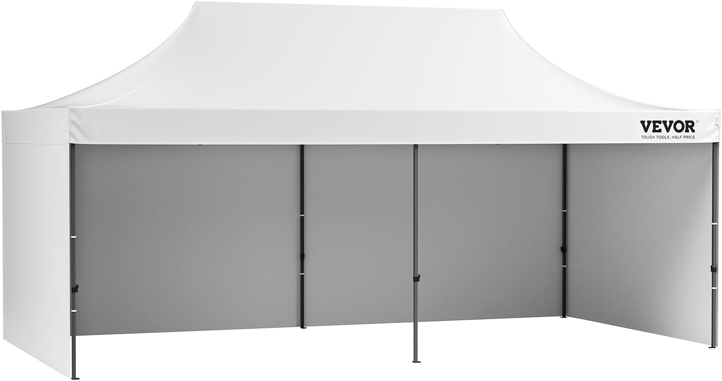VEVOR - tonnelle pop-up - 304,8x609,6 cm - parois amovibles, UV, imperméable, sac roulettes, 6096VEVOR
