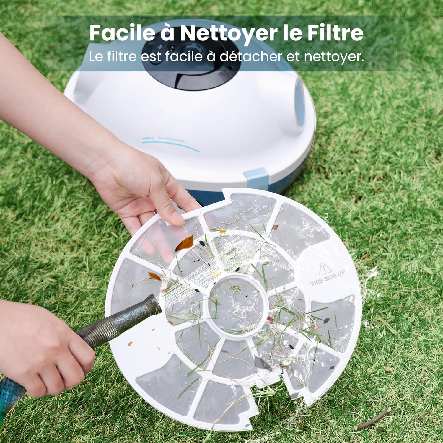Robot Piscine MEDOXA - Auto-nettoyeur sans fil, 120 min autonomie, fonds plats jusqu’à 100 m², auto-stationnement.