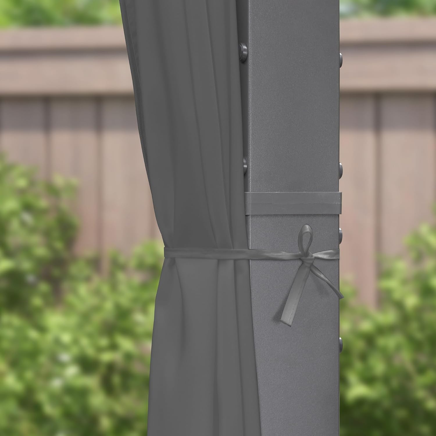 PURPLE LEAF - pergola aluminium série 4x3m rideau toit coulissant gris