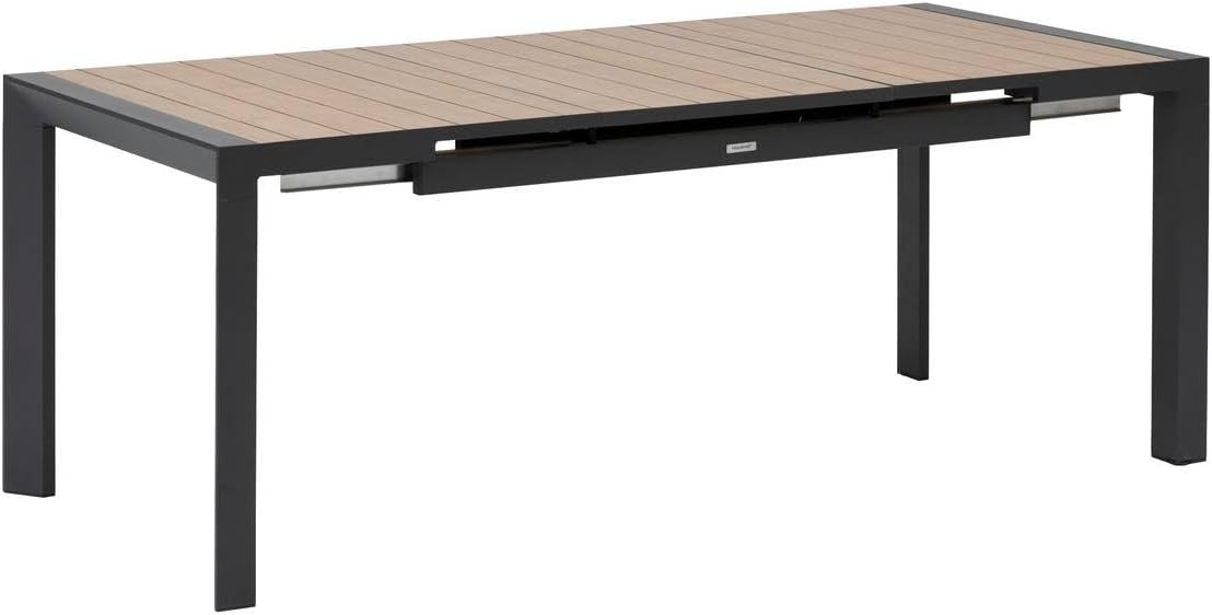 Hespéride - Evasion Extensible 8 places - aluminium antirouille - effet bois