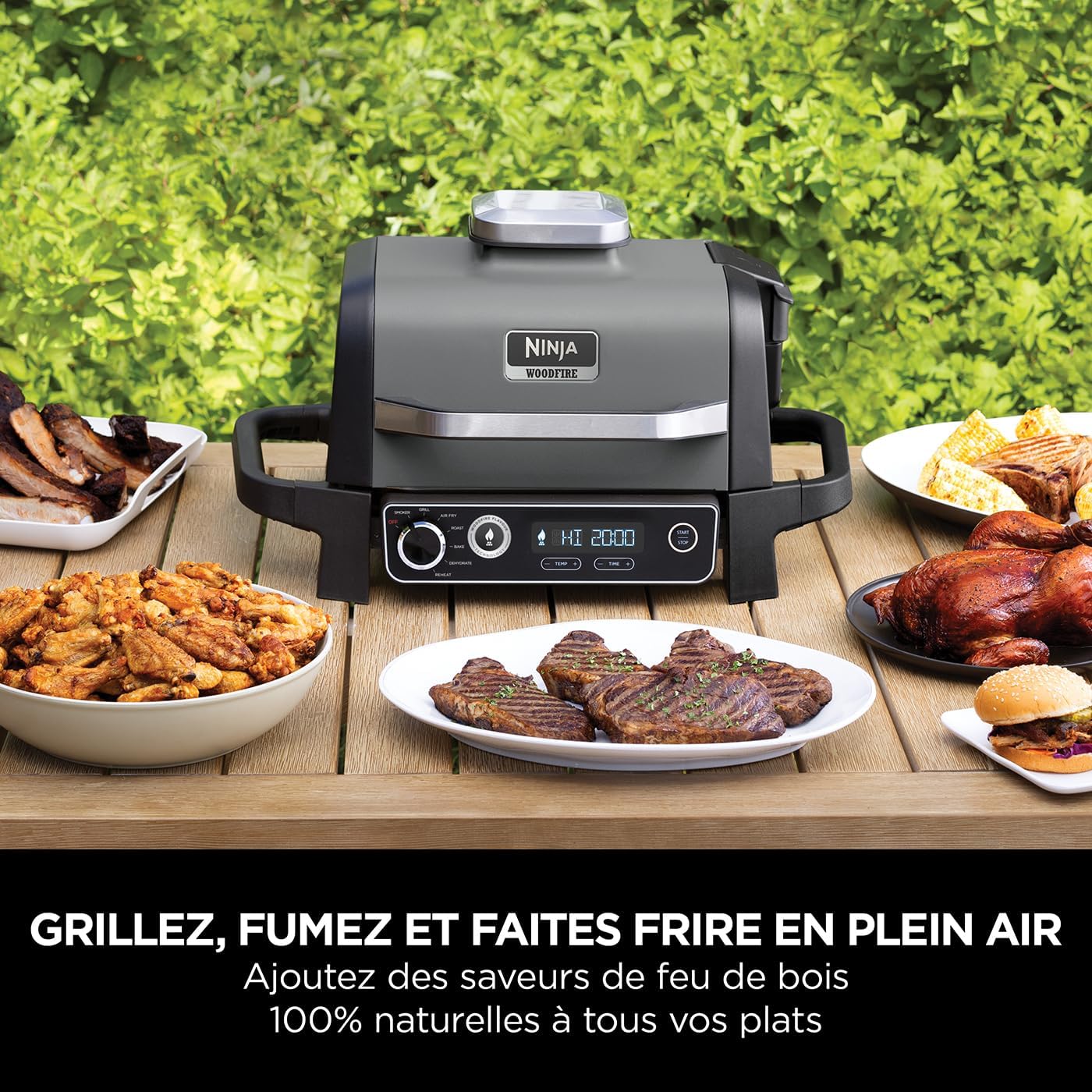 Ninja - barbecue électrique 7en1, air fryer, portatif, OG701EU