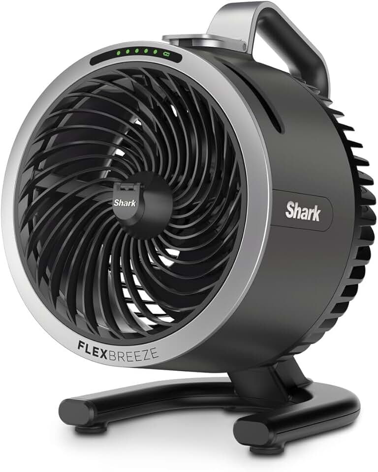 Shark - FlexBreeze - ventilateur brumisateur portable, léger, 5 vitesses silencieux, utilisation sans fil, FA050EU