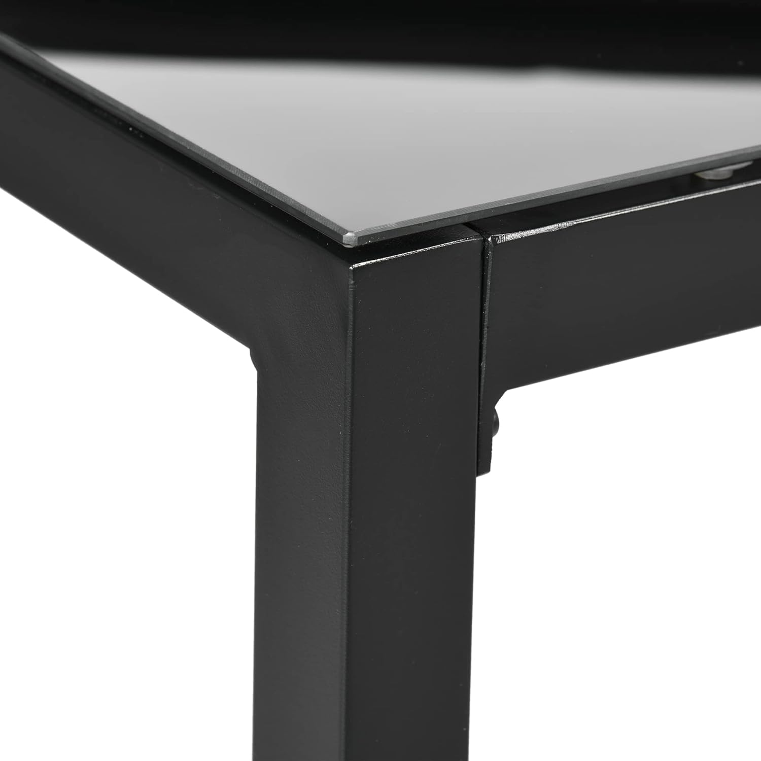 Outsunny - Table rectangulaire extérieur - 180x80x72cm - Aluminium et verre noir