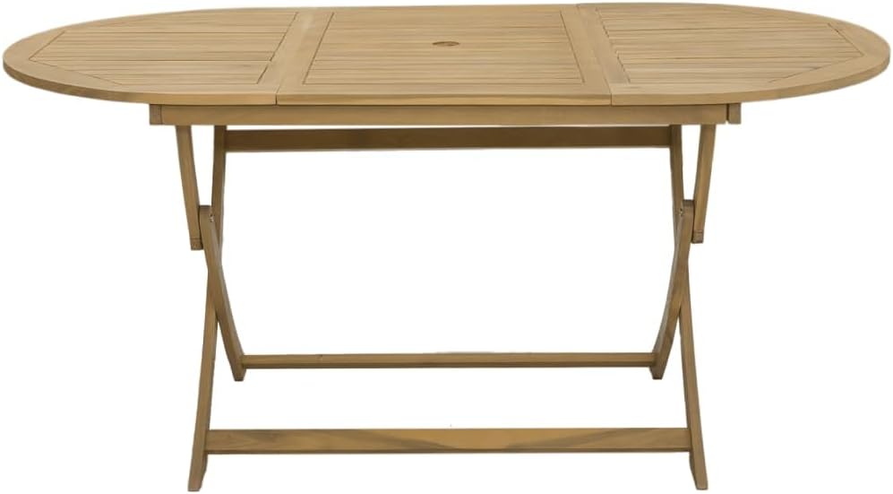 vidaXL - Table de jardin pliante, bois d'acacia, patio extérieur, moderne